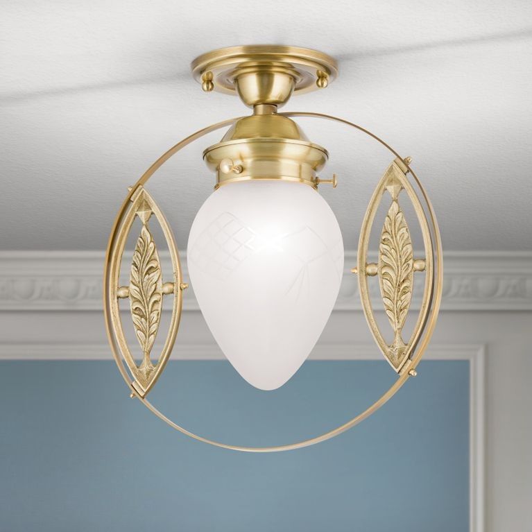 Ceiling light BUDAPEST, 1-flame, bronze, 25cm