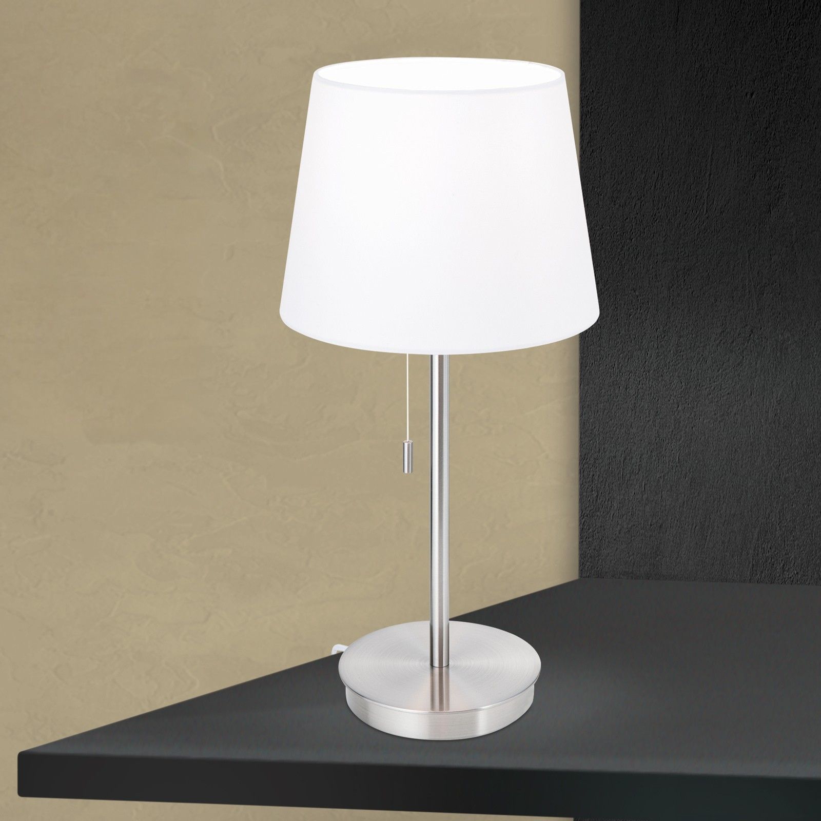 Stolní lampa LUDWIG, satén