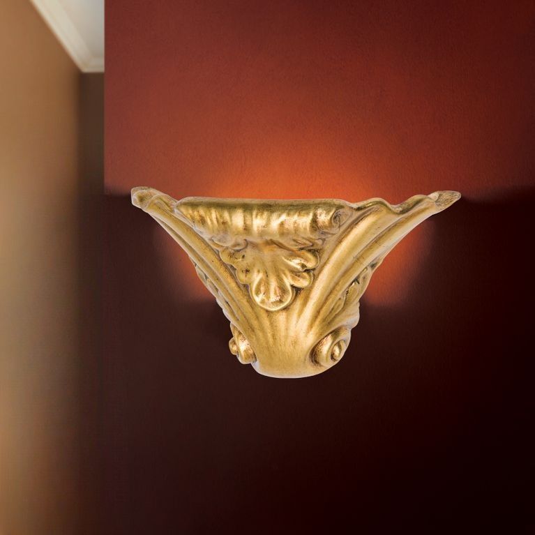 Wandleuchte BEATO, 1-flammig, Altgold