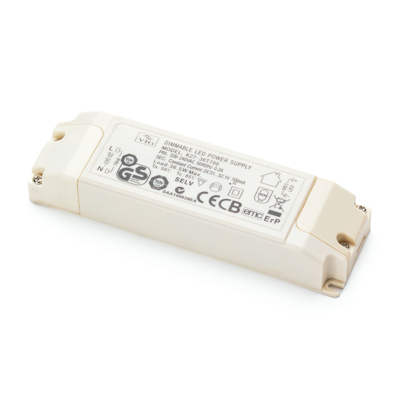 Buy LED DRIVER 48-60W 58-90V 600mA IP65 in ABCLED store for 18.90 €