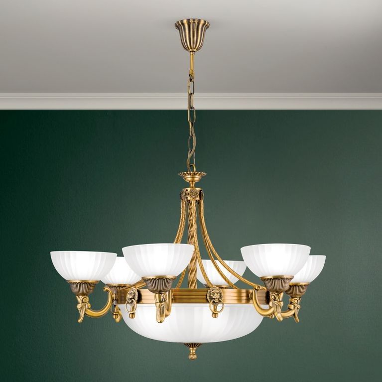 Luster ROCCA, 9-flammig, Bronze