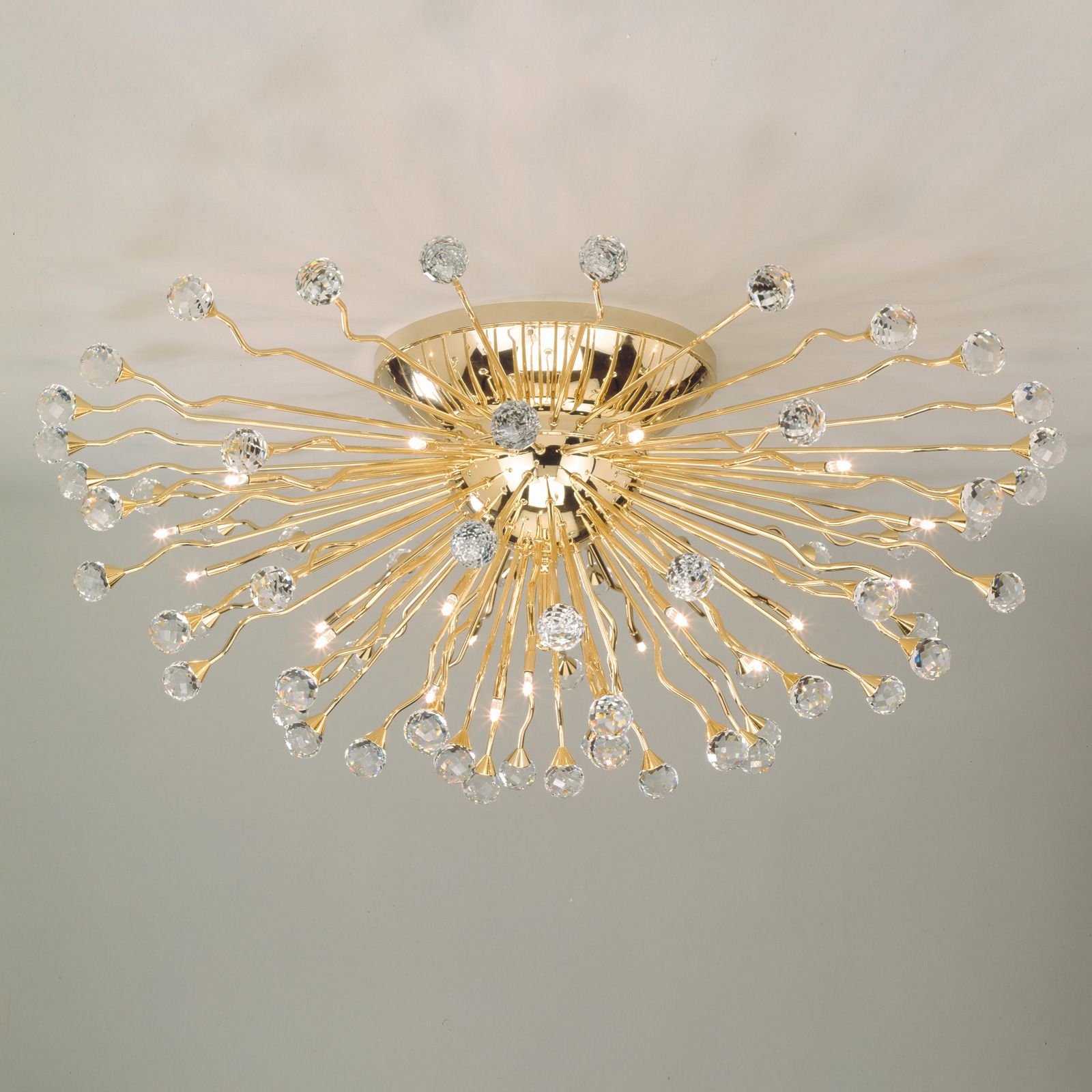 Ceiling light GALAXY, 100cm, 24K gold plated