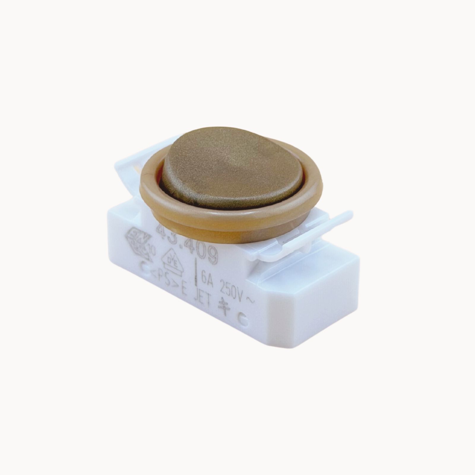 Rocker switch BJB 43.409, 1-pole, 250V, gold