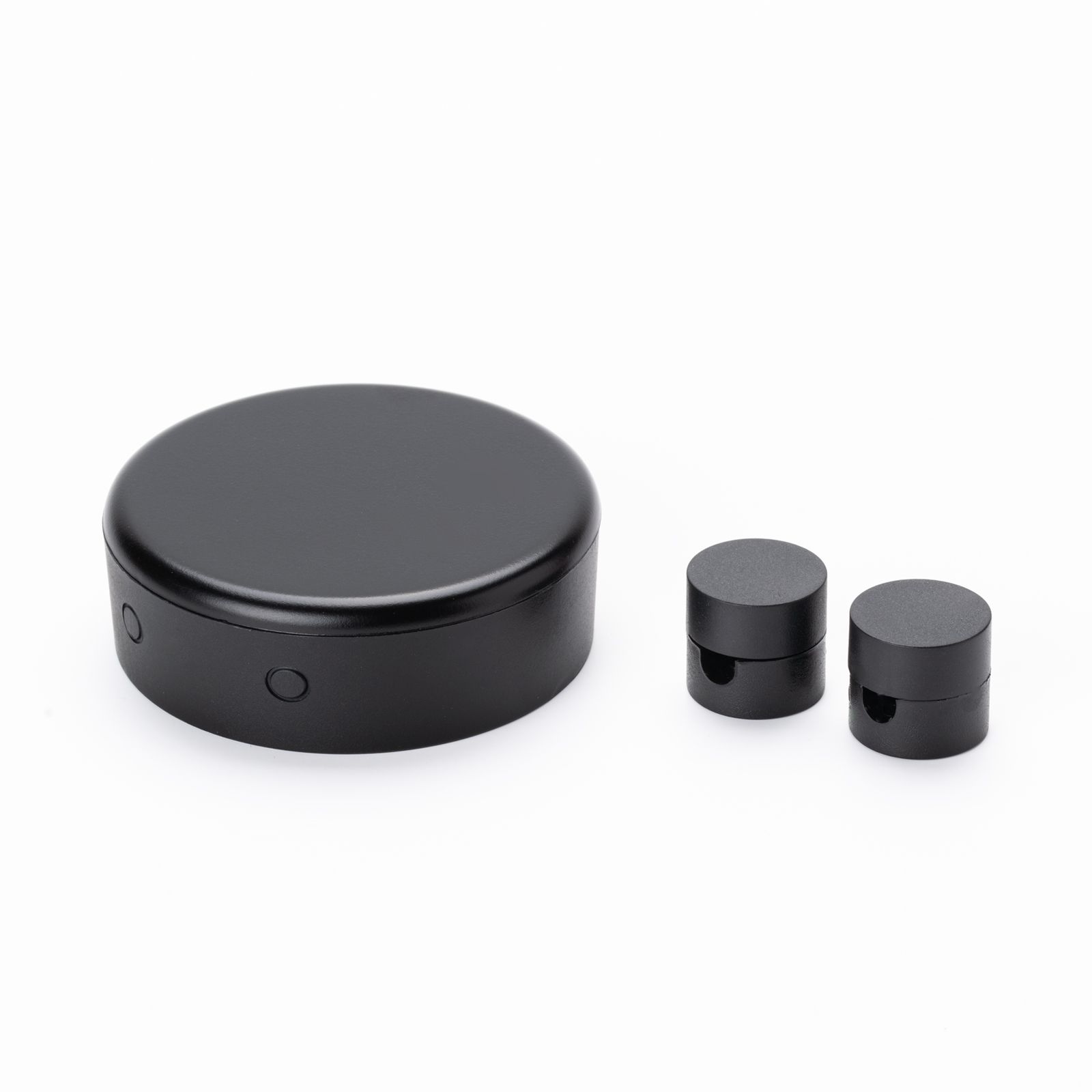 Verteilerbaldachin-Set inkl. 2 Deckenpins, PVC, Ø 70 mm, Schwarz