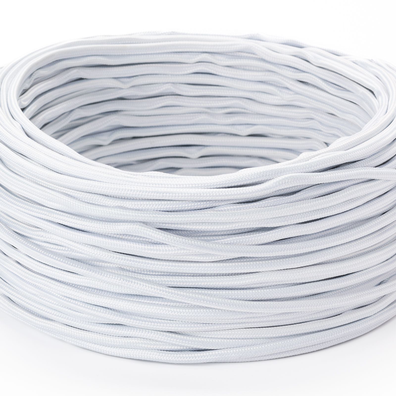 Cable, Textile, 3x0.75mm², 1 m, thin, white