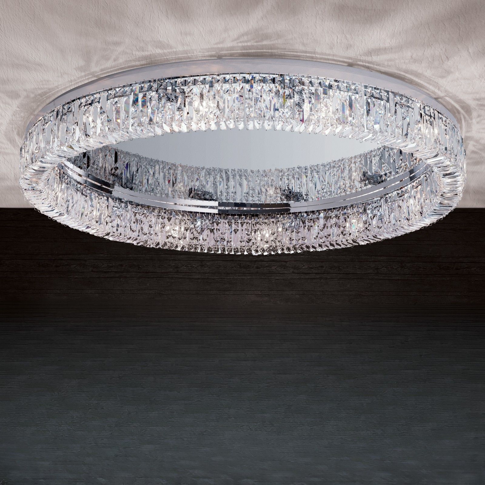 Lustr RING, 12 světel, chrom