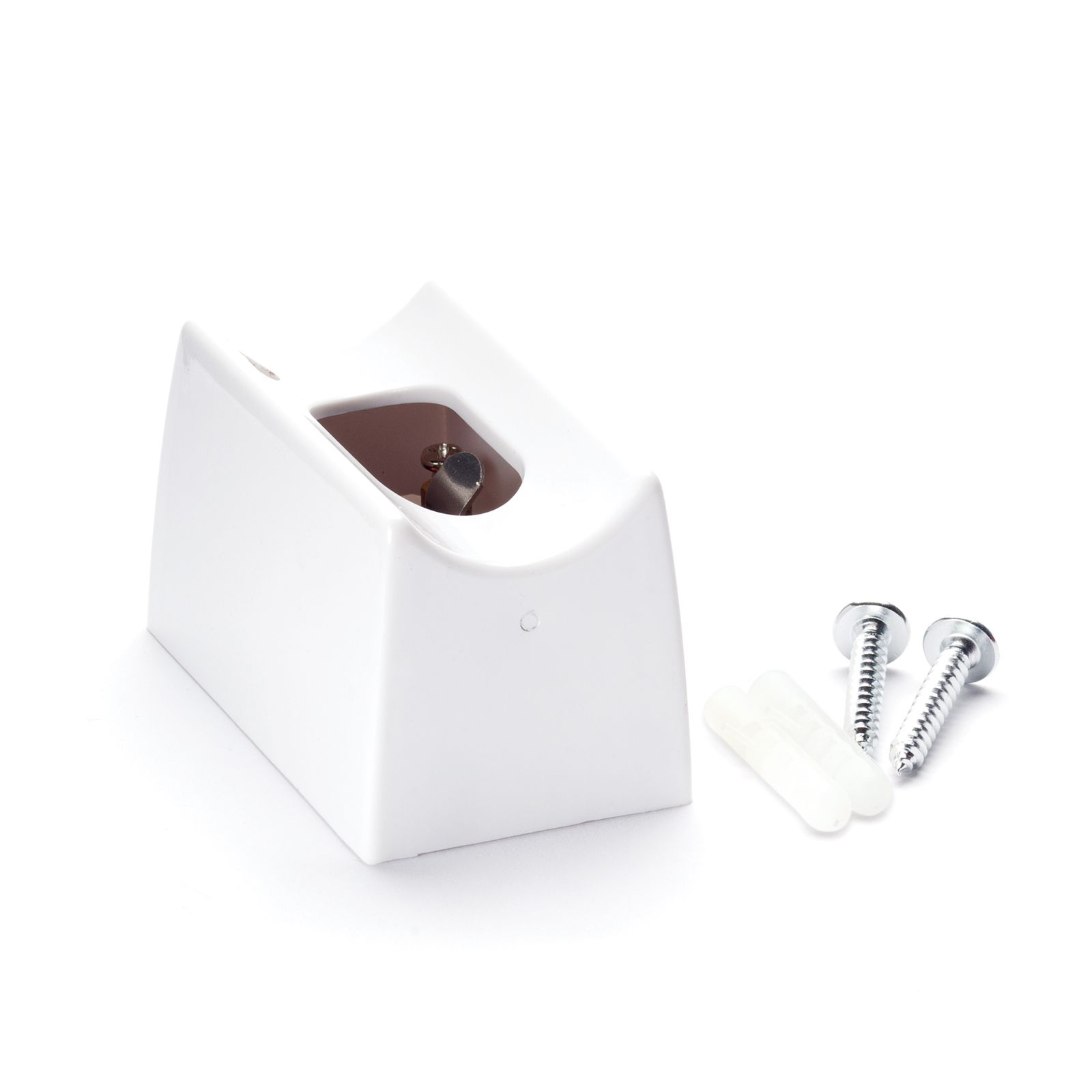 Lamp holder S14D, PVC, White