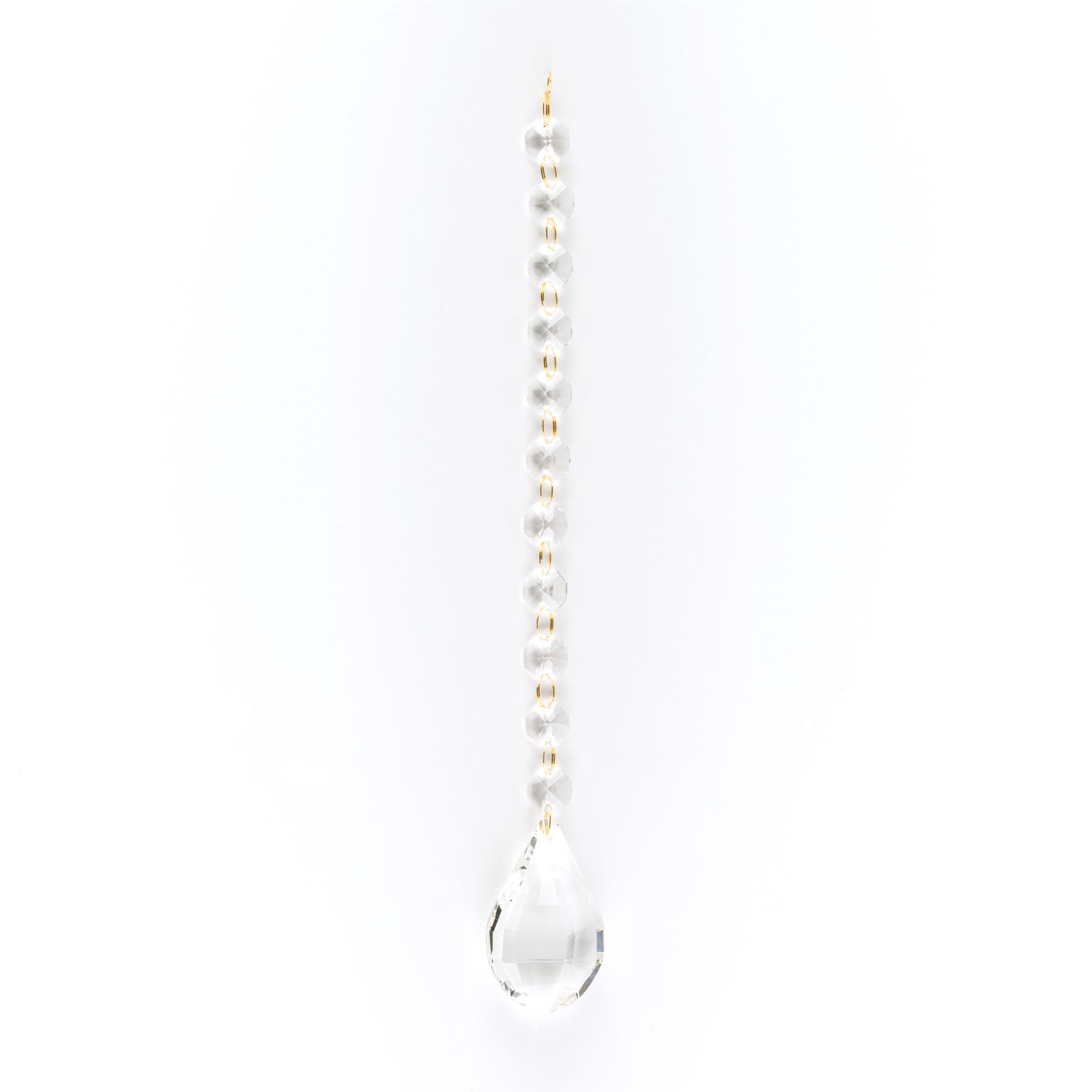 Chandelier crystal, 11 octagons and 1 almond, transparent