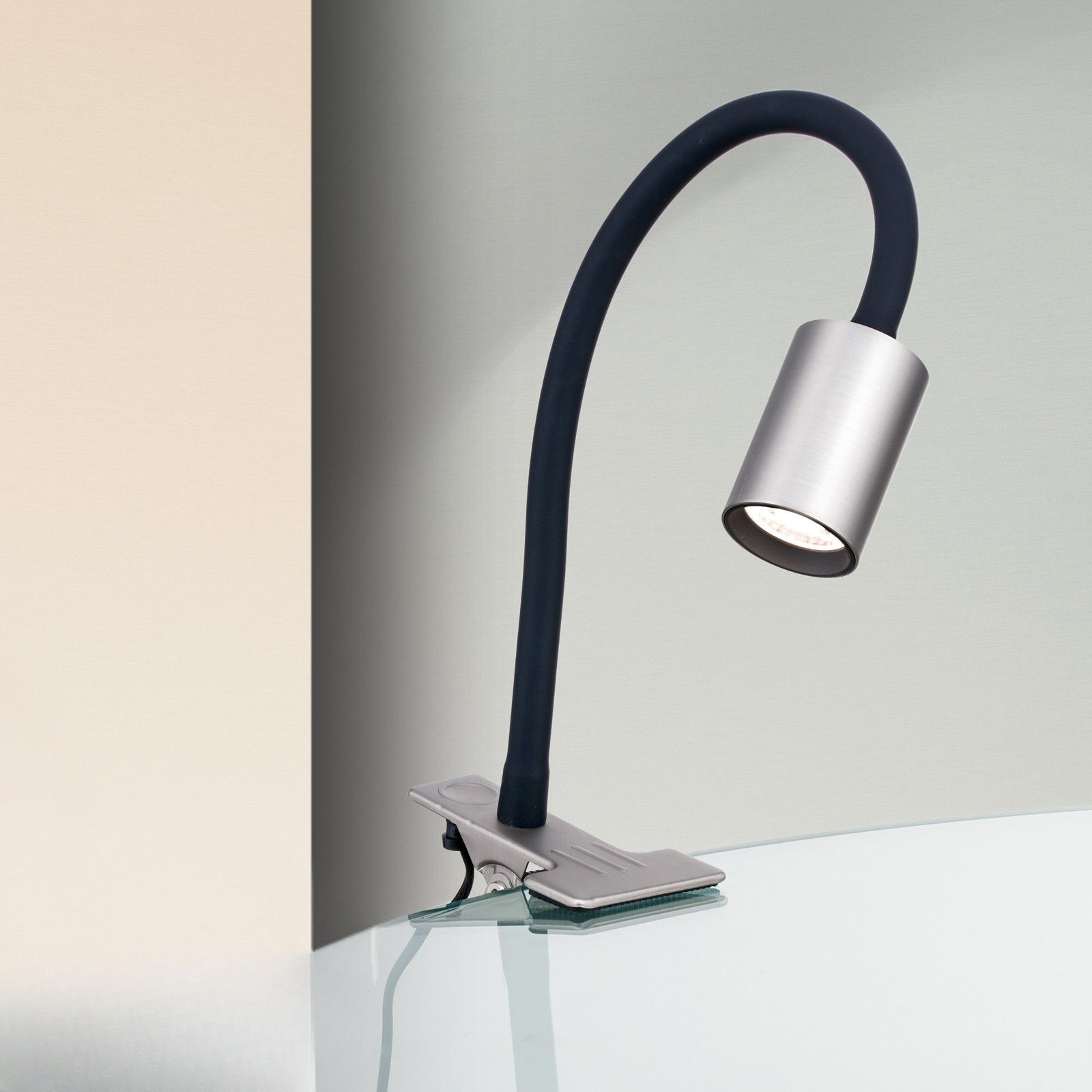 LED-Klemmleuchte KURT, Satin