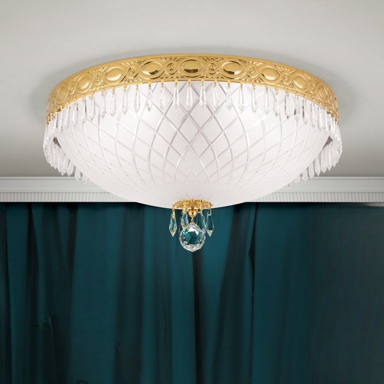 Ceiling light EMPIRE CRYSTAL, gold, 45 cm