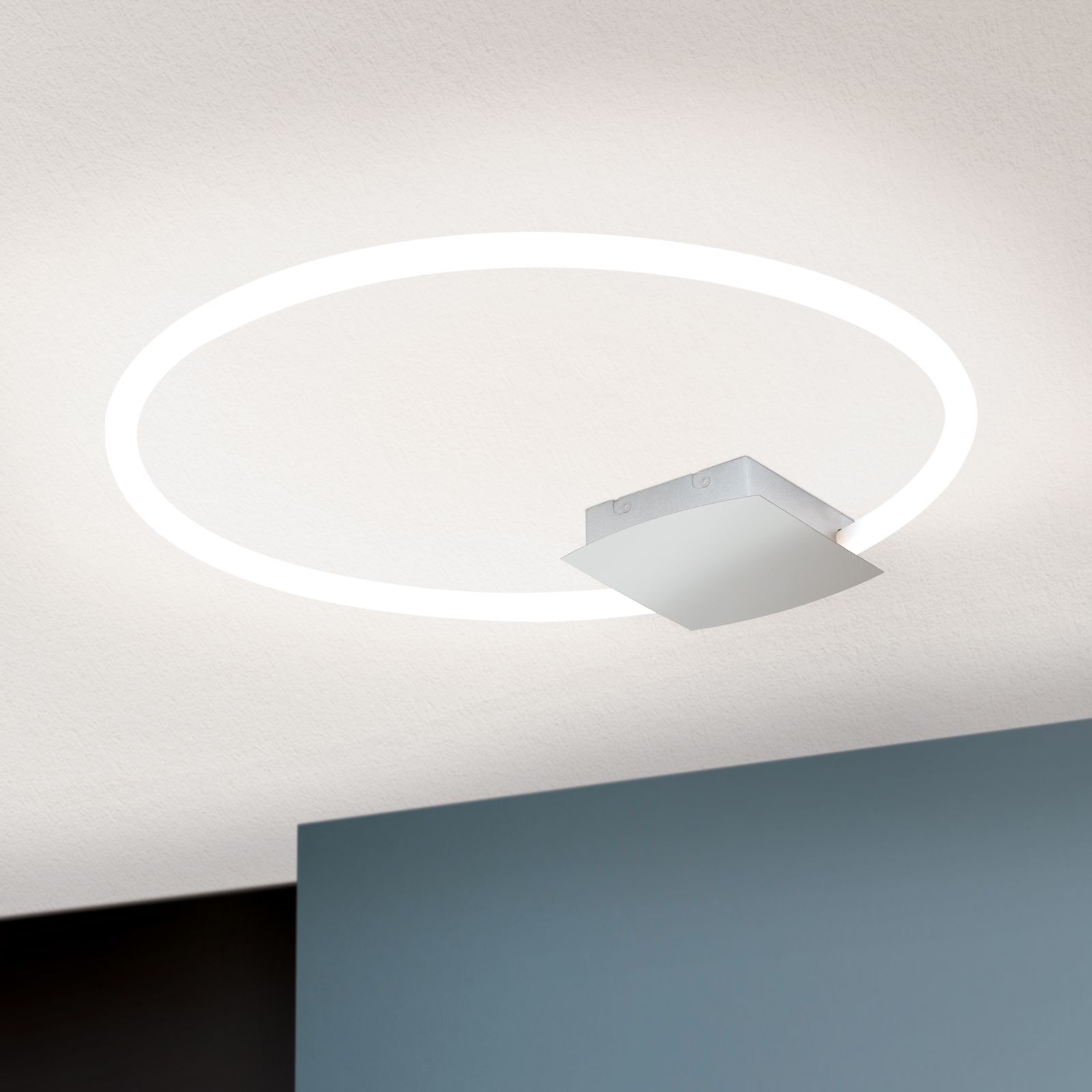 LED ceiling light KARLSSON, 60cm, chrome