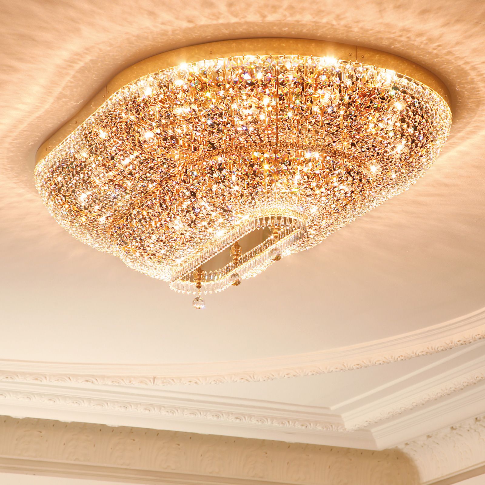 Deckenluster SHERATON, Gold, 160x105 cm