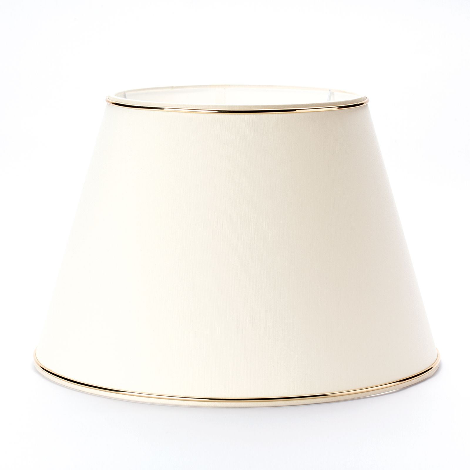 Lampenschirm Stoff 4-1208, Ø 320 mm, Creme mit Goldkante