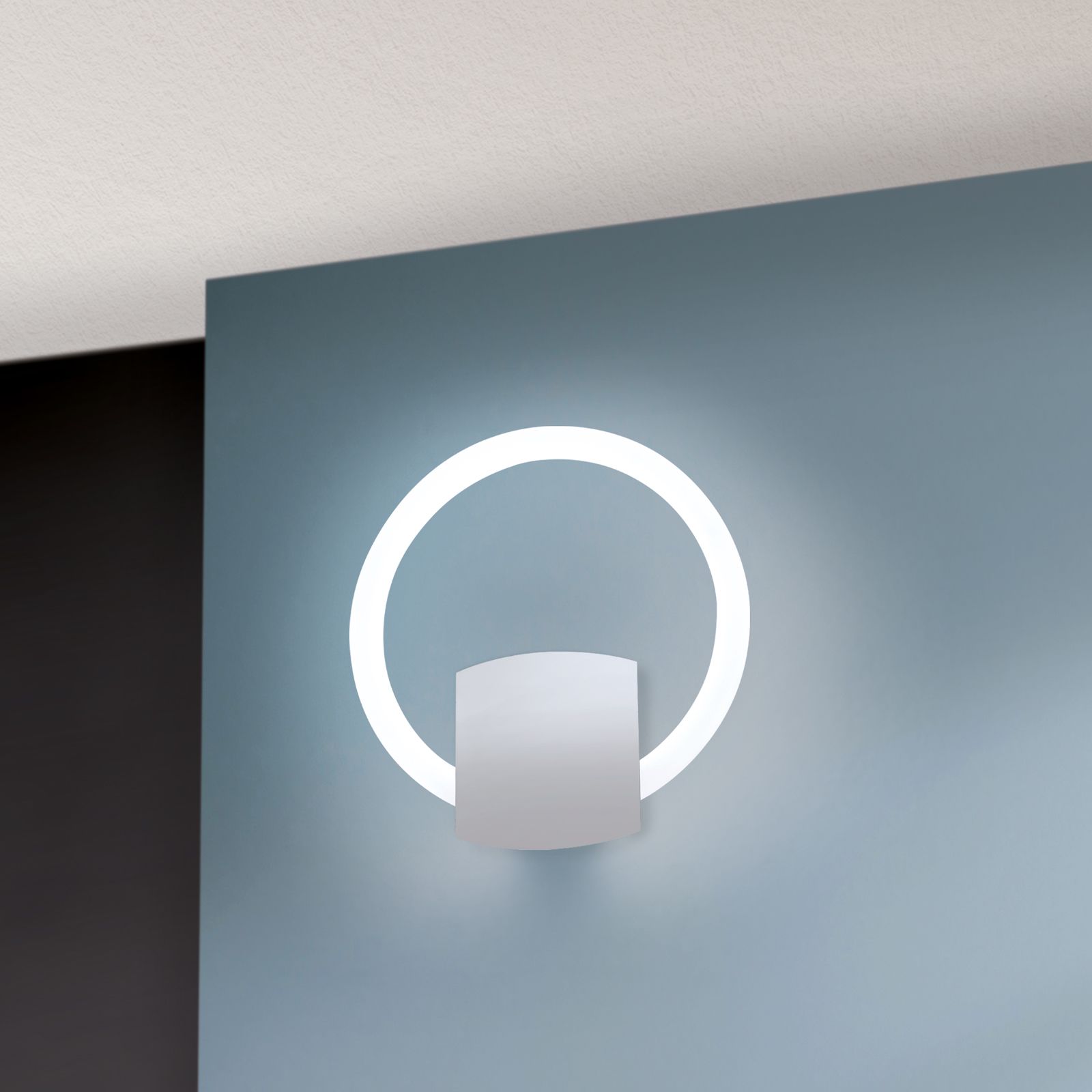 LED wall & ceiling light KARLSSON, 26cm, chrome