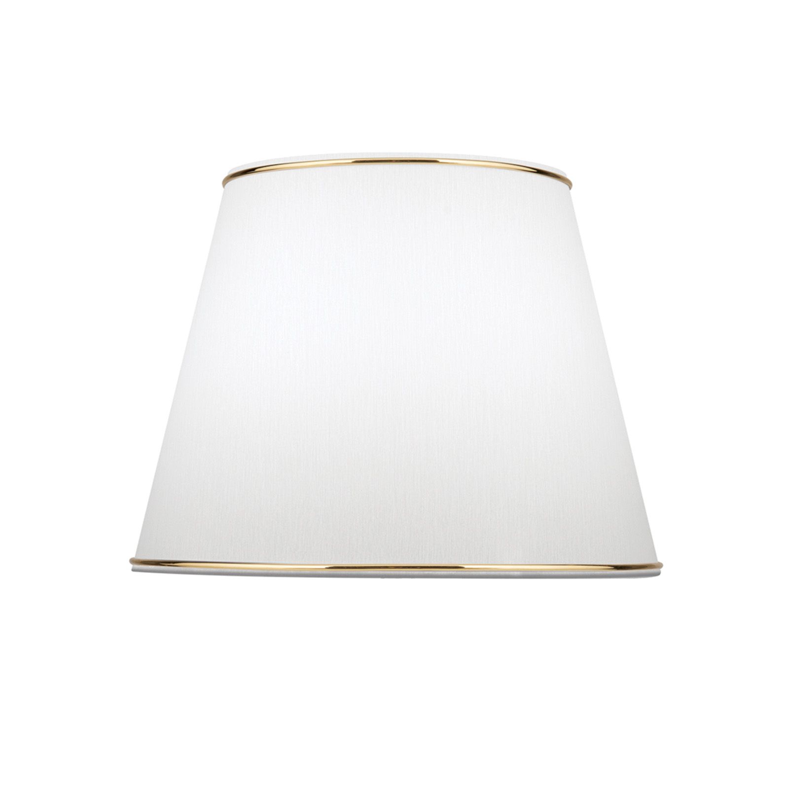 Textile shade OVUM 4-1229, Ø 290 mm, white with gold trim