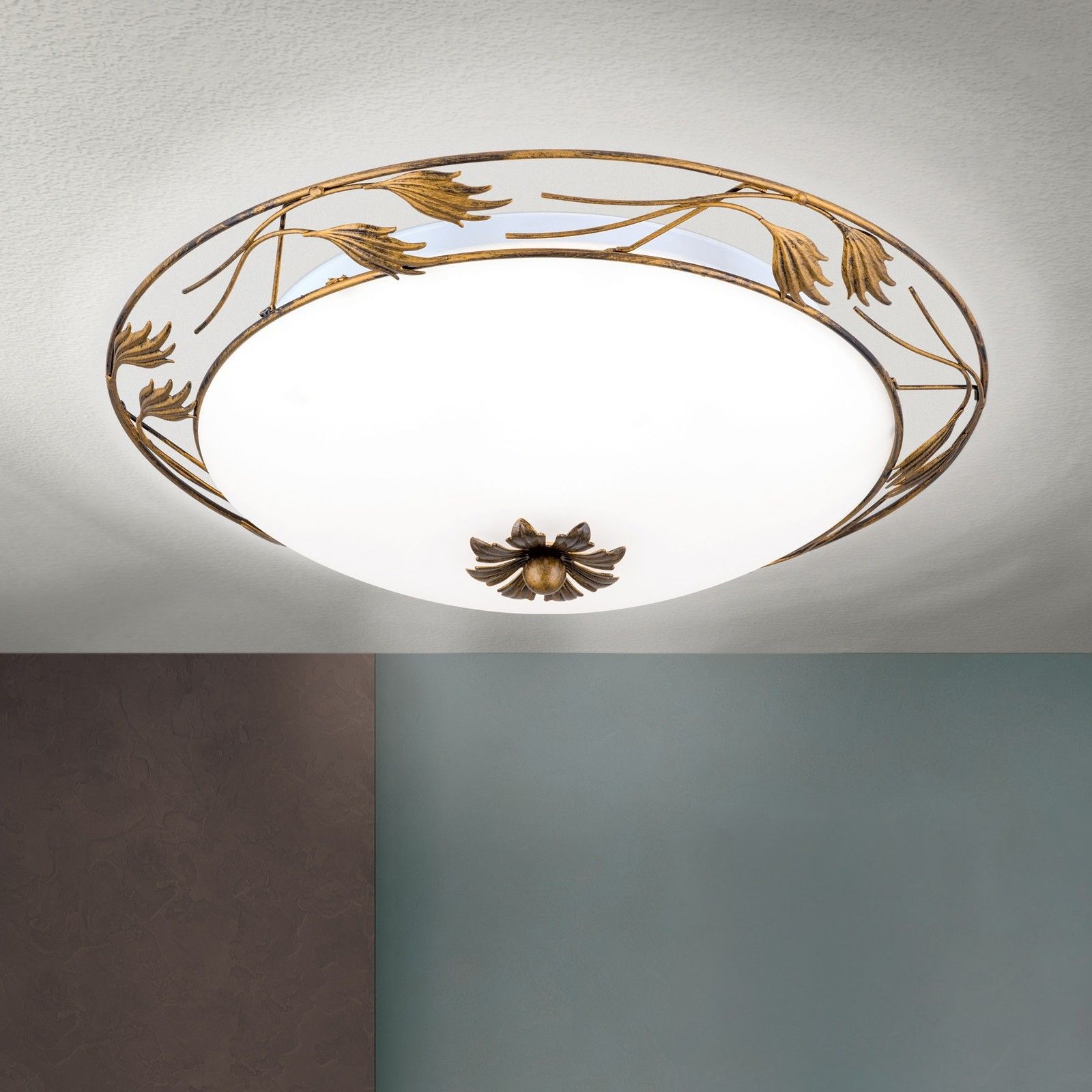 Stropní svítidlo FLEUR, starožitné, 50cm