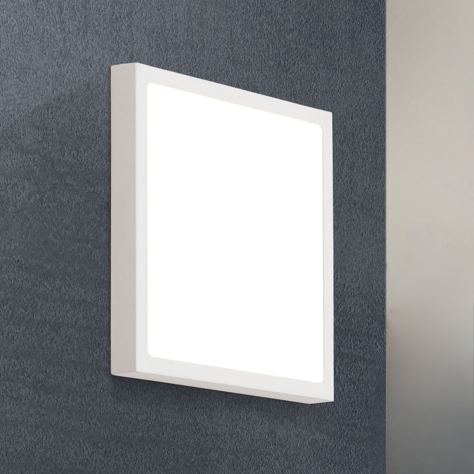 LED stropní svítidlo LERO, čtvercové, bílé, 23cm