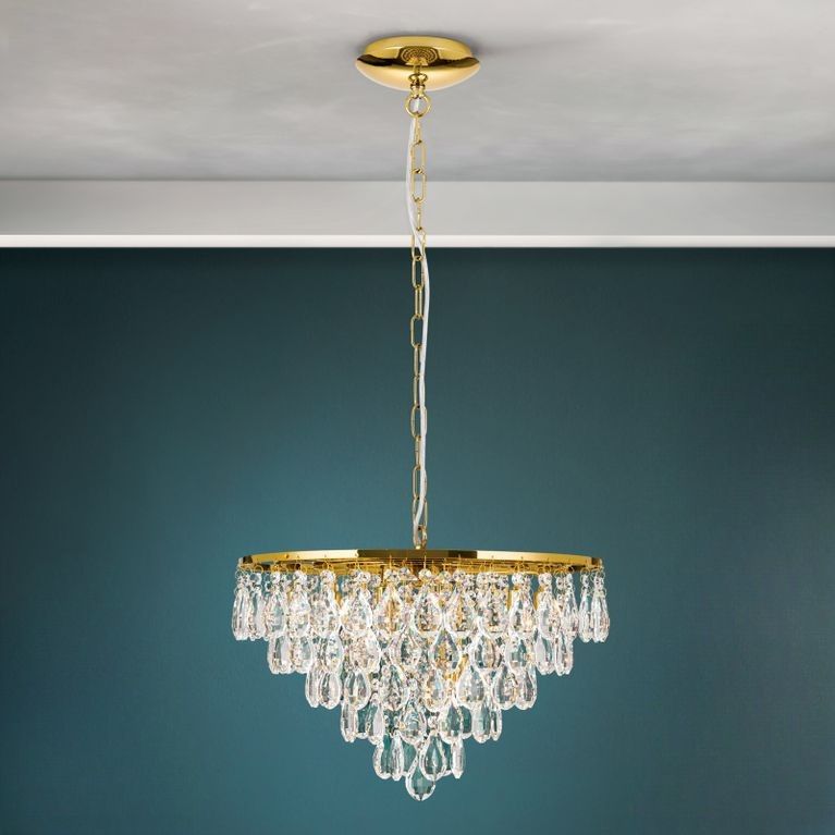 Suspension lamp CELESTE, 9-lamps, Gold