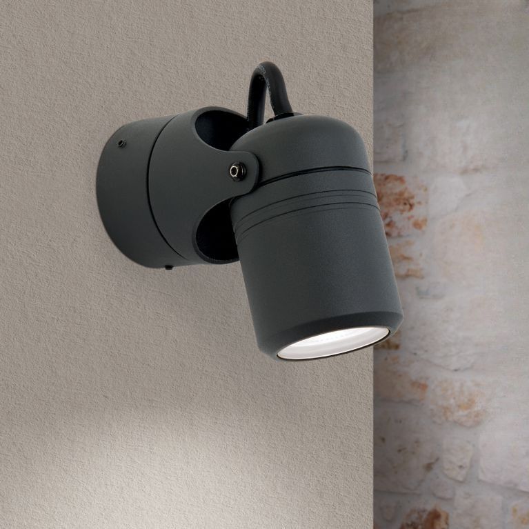 Outdoor wall spotlight VISION, single spot, anthracite