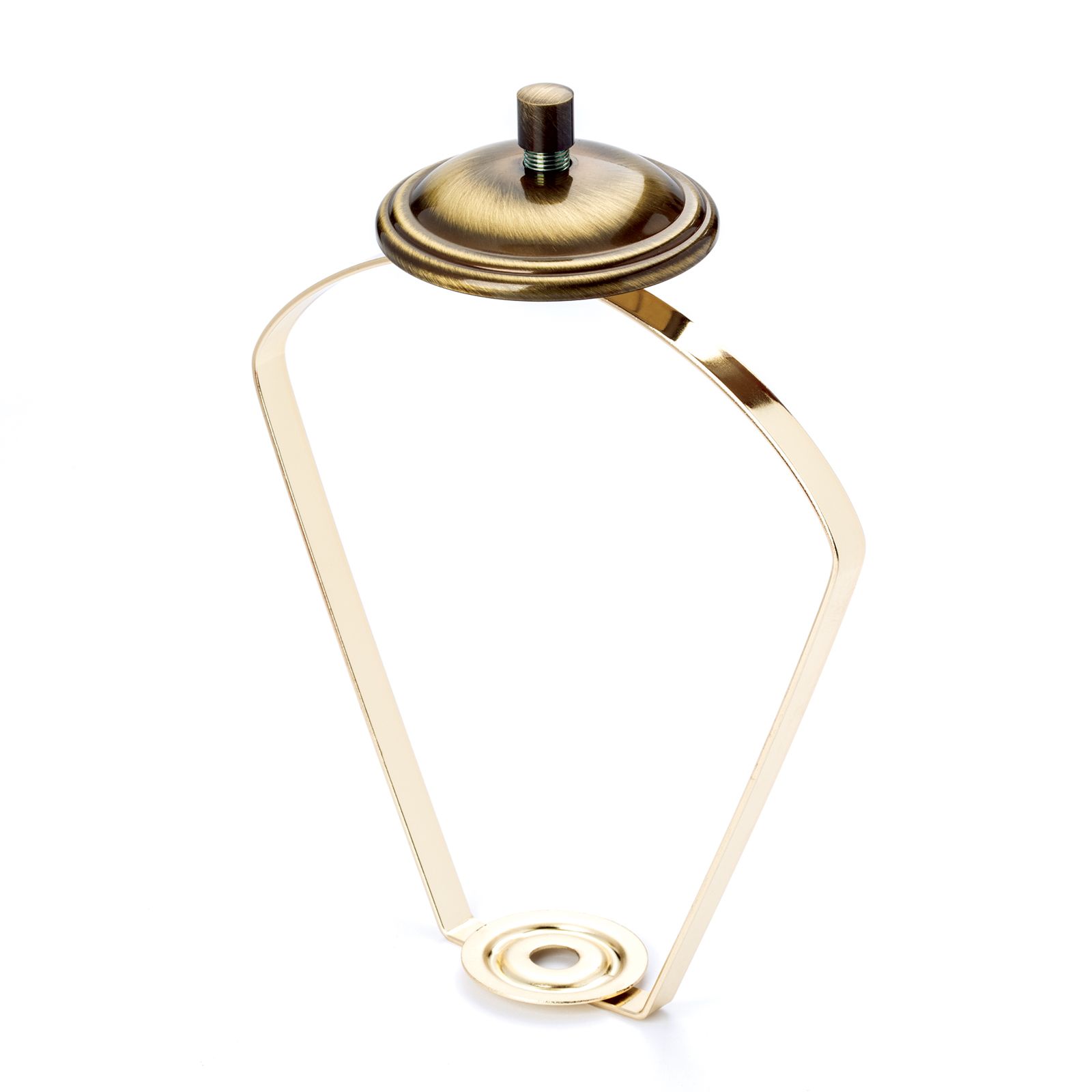 Lamp shade holder, patina