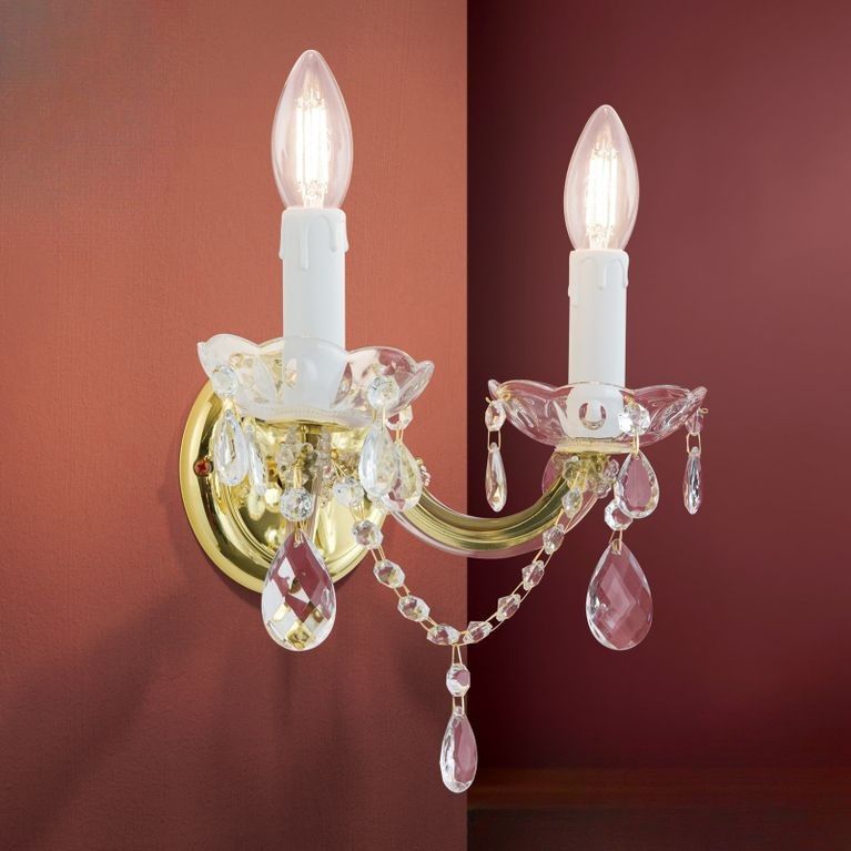 Wandleuchte MARIE CLAIRE, 2-flammig, Gold