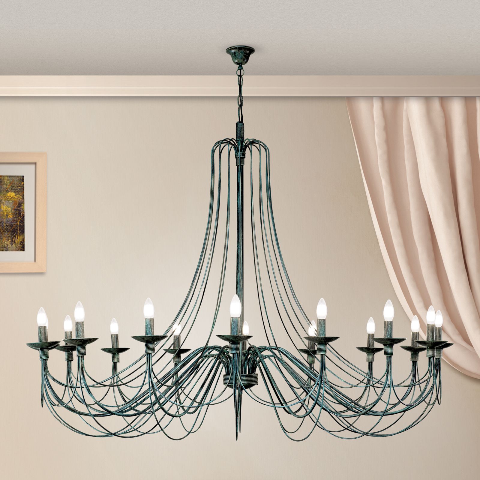 Luster VELA, 16-flammig, Antik