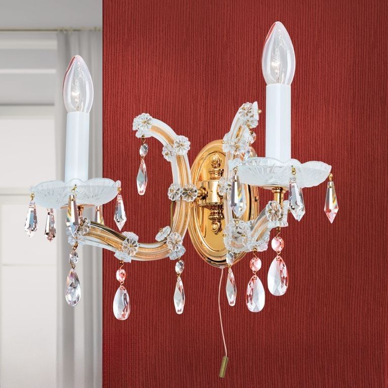 Wandleuchte MARIA THERESIA, 2-flammig, Gold