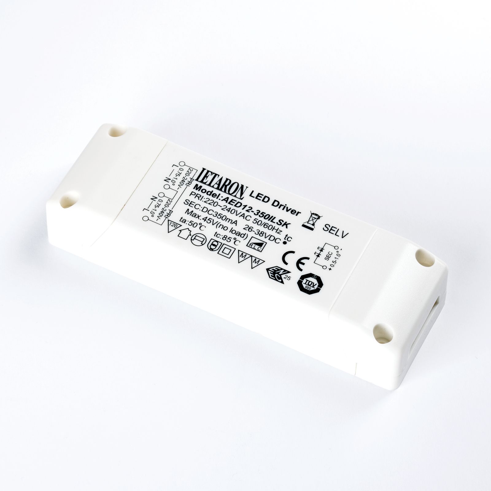 Driver 12v LETARON AED12-350ILSK 12W, dimmbar