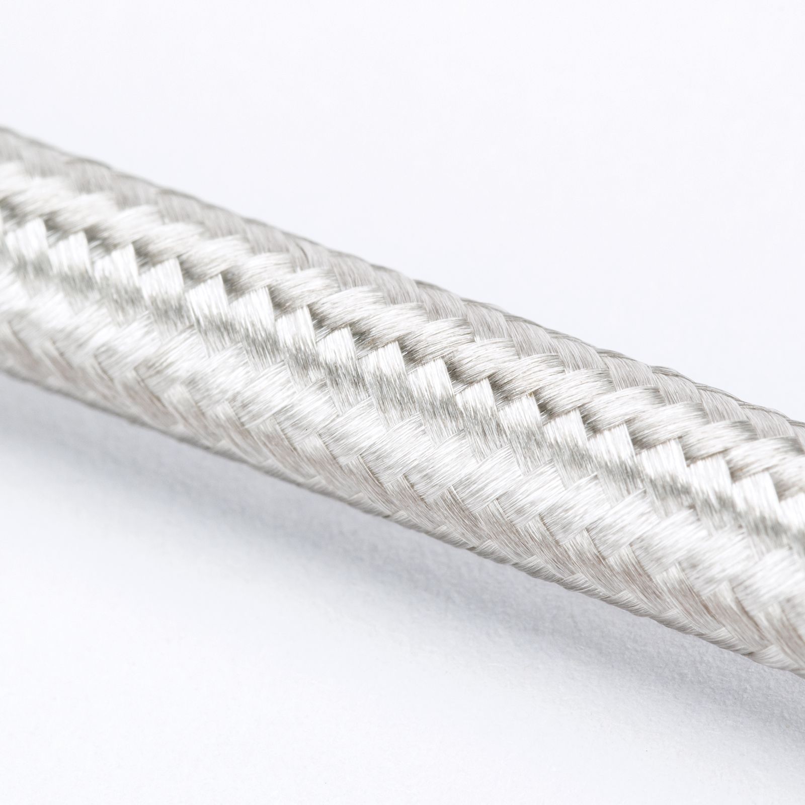 Cable, textile, 3x0.75mm², 1 m, silver