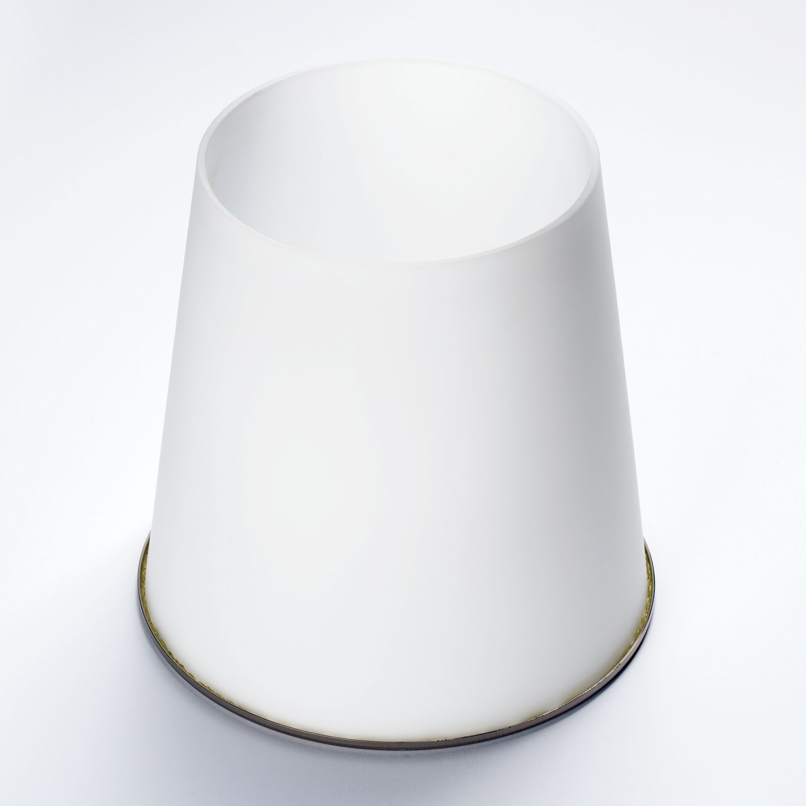 Glass lampshade KONUS456, opal matt with satin ring