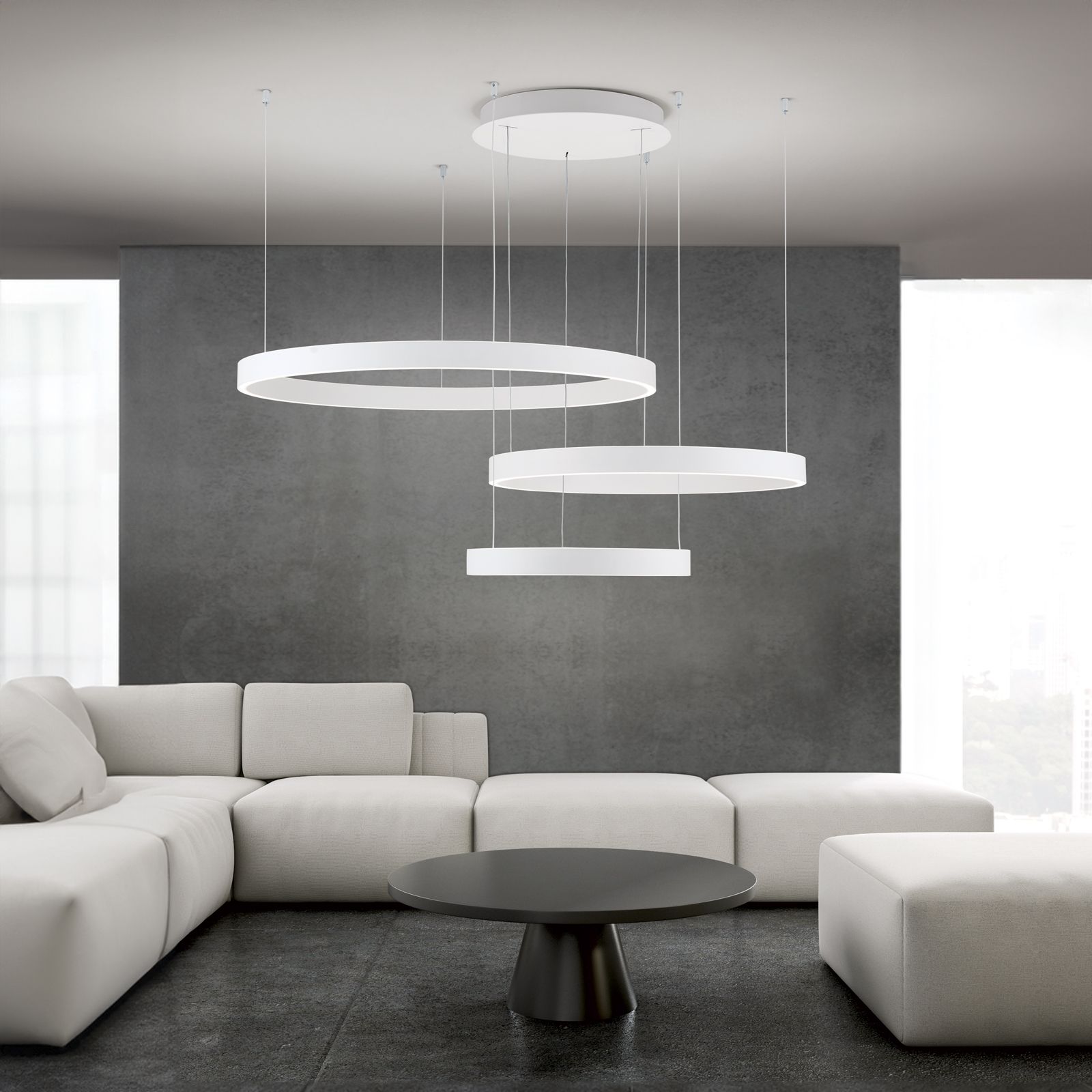 Pendant light KOLK, horizontal, Ø 40/60/80 cm