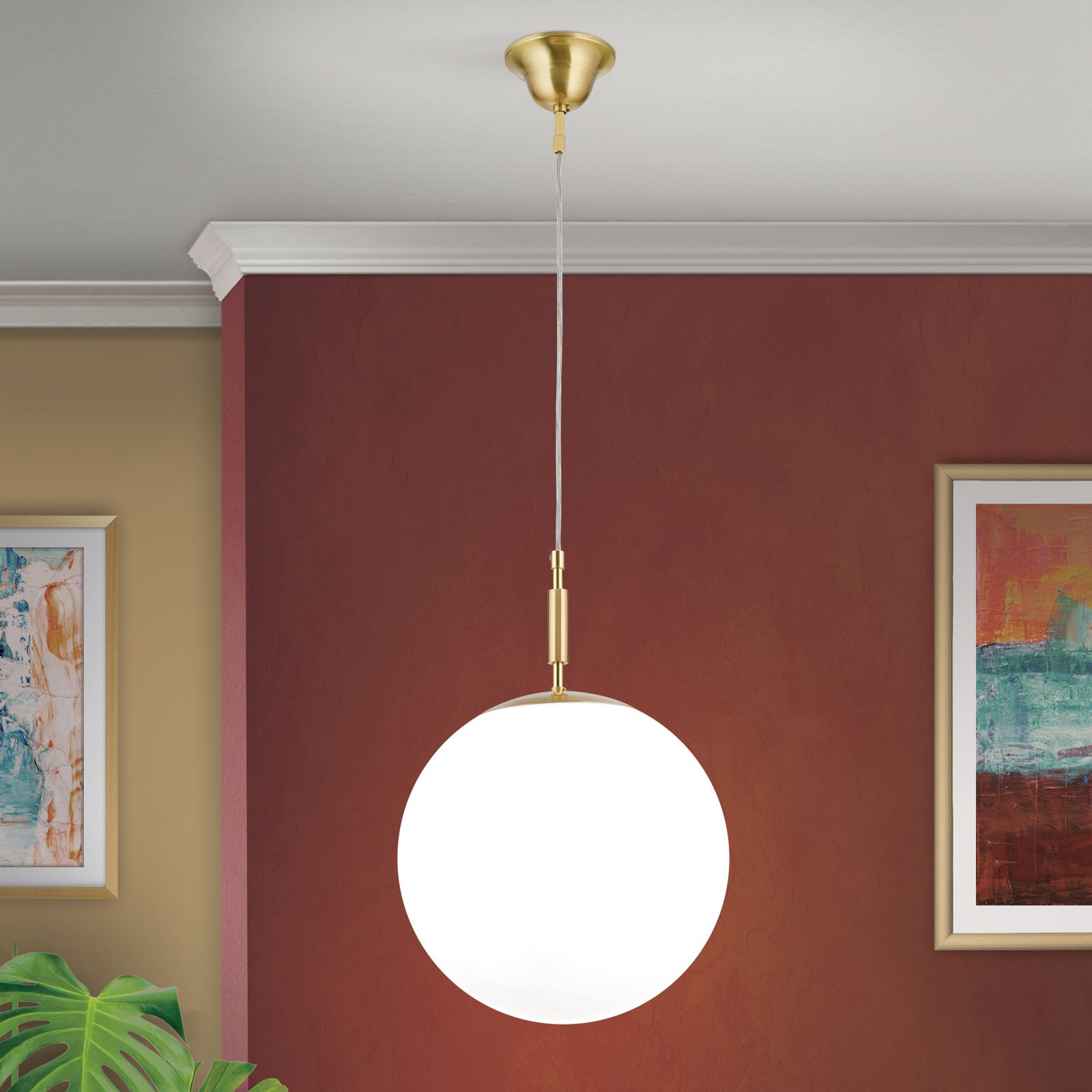 Pendant lamp ARTDESIGN, brass matt, 30cm