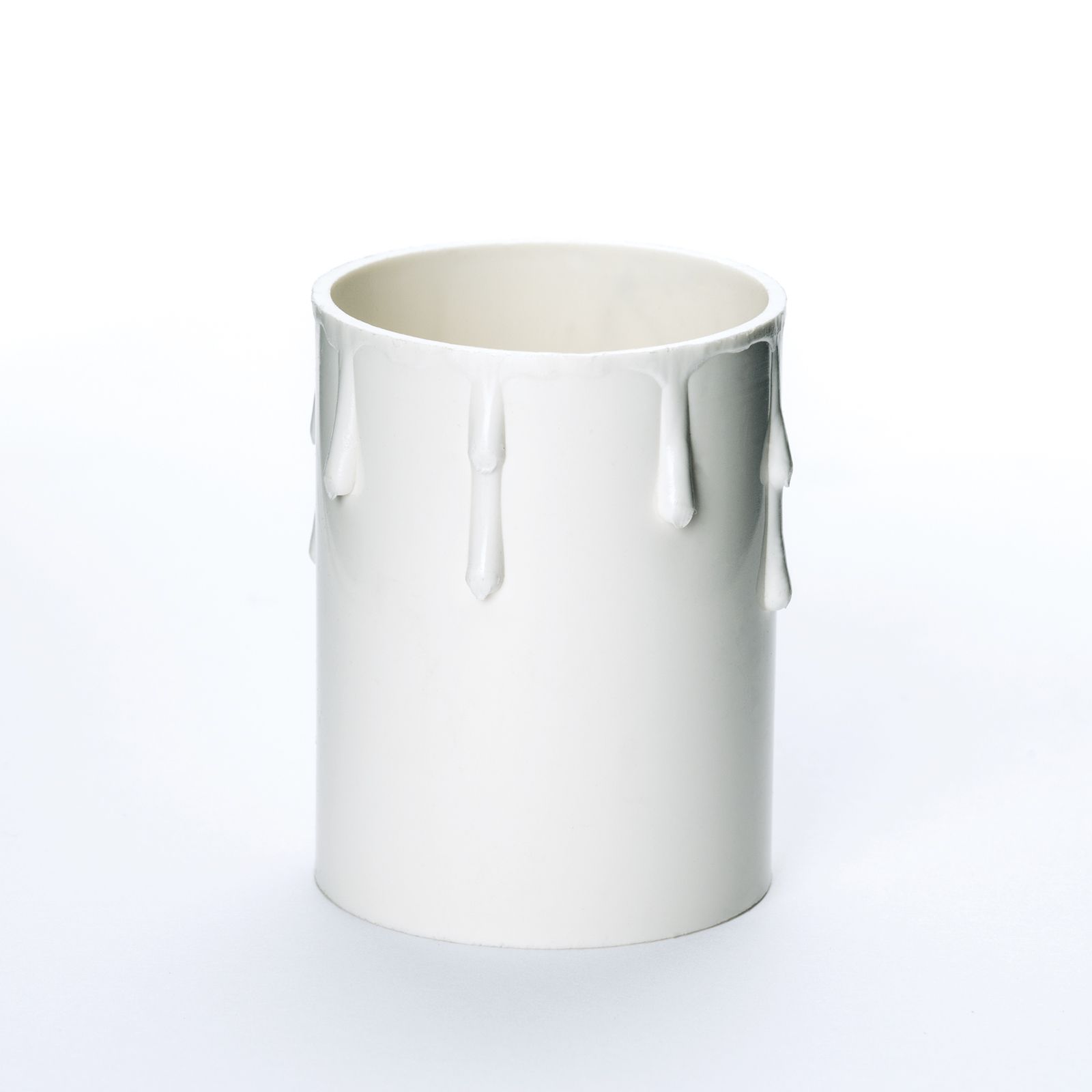 Kerzenhülse mit Tropfen, E27, 60 mm, Weiß