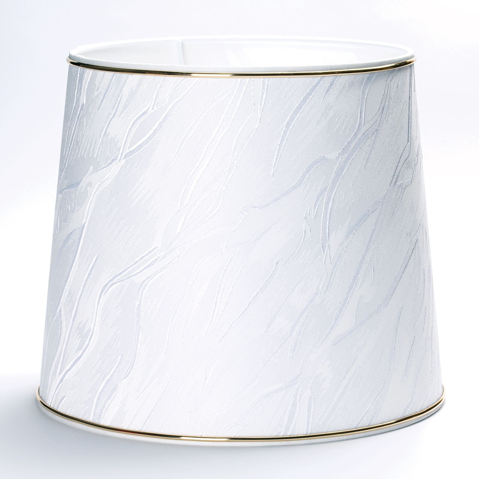 Lampenschirm Stoff 4-4404, Ø 275 mm, Weiß-Dekor