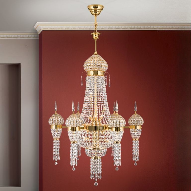 Chandelier ORIENTAL, 36-flames, gold