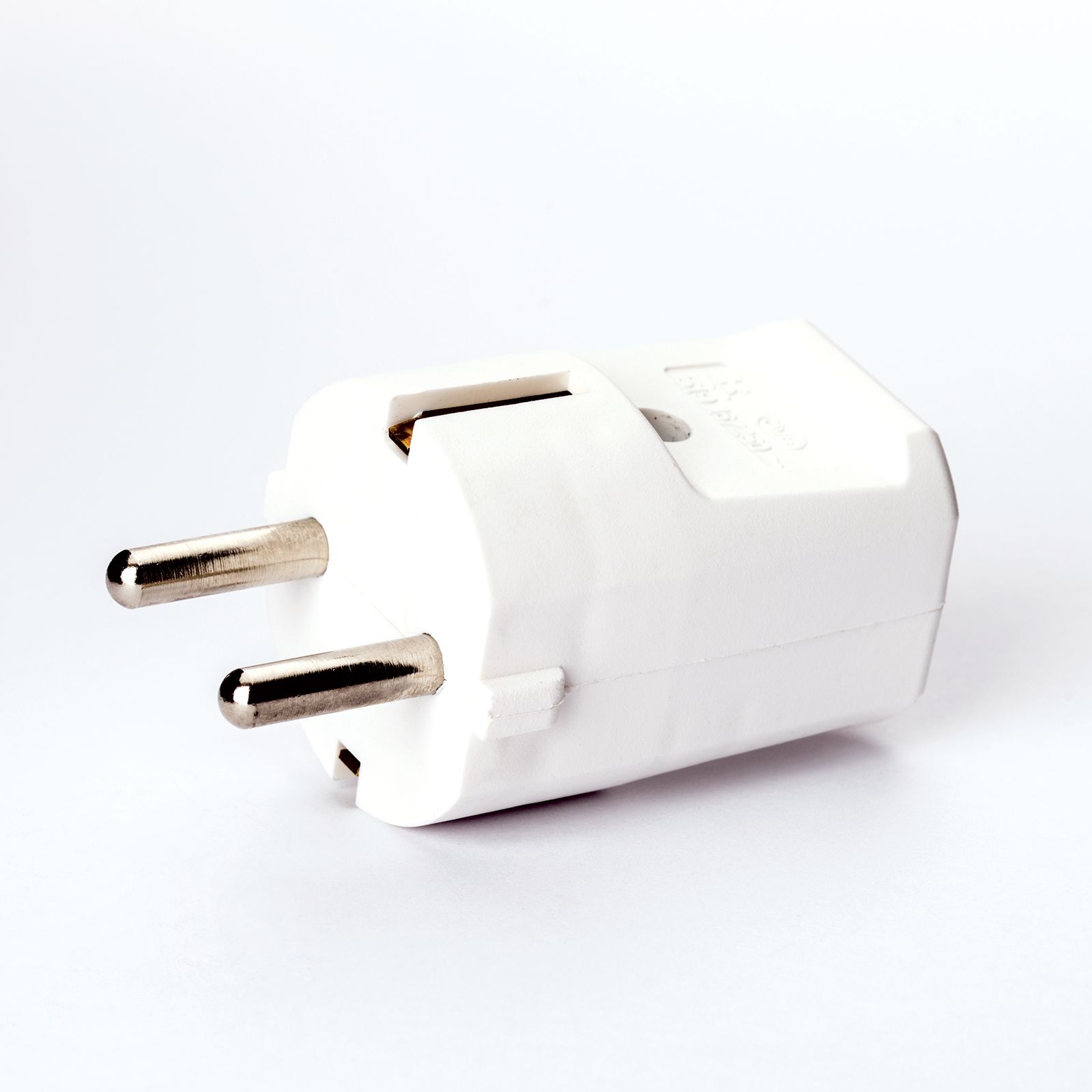 Schukostecker Schutzkontaktstecker, Weiß