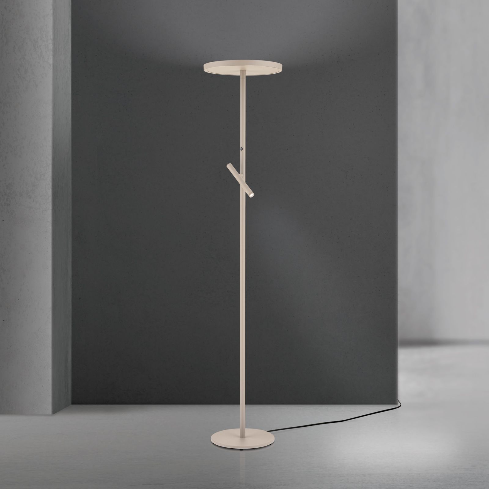 LED floor lamp TEIDE, khaki