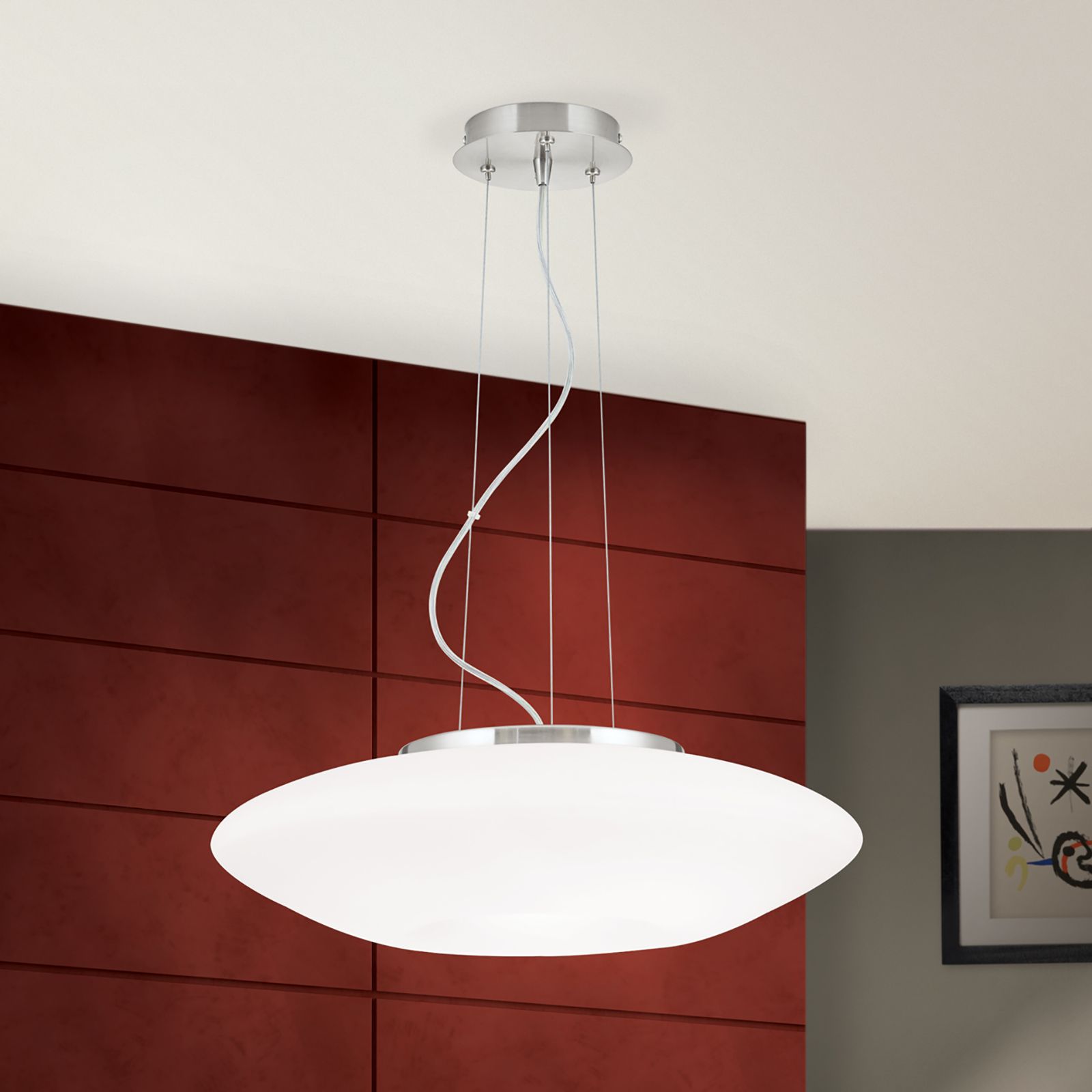 Suspension lamp BLANC, 2-lamps, opal