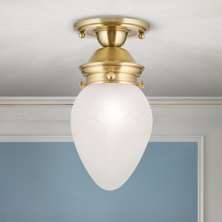 Ceiling light BUDAPEST, 1-flame, bronze, 15cm