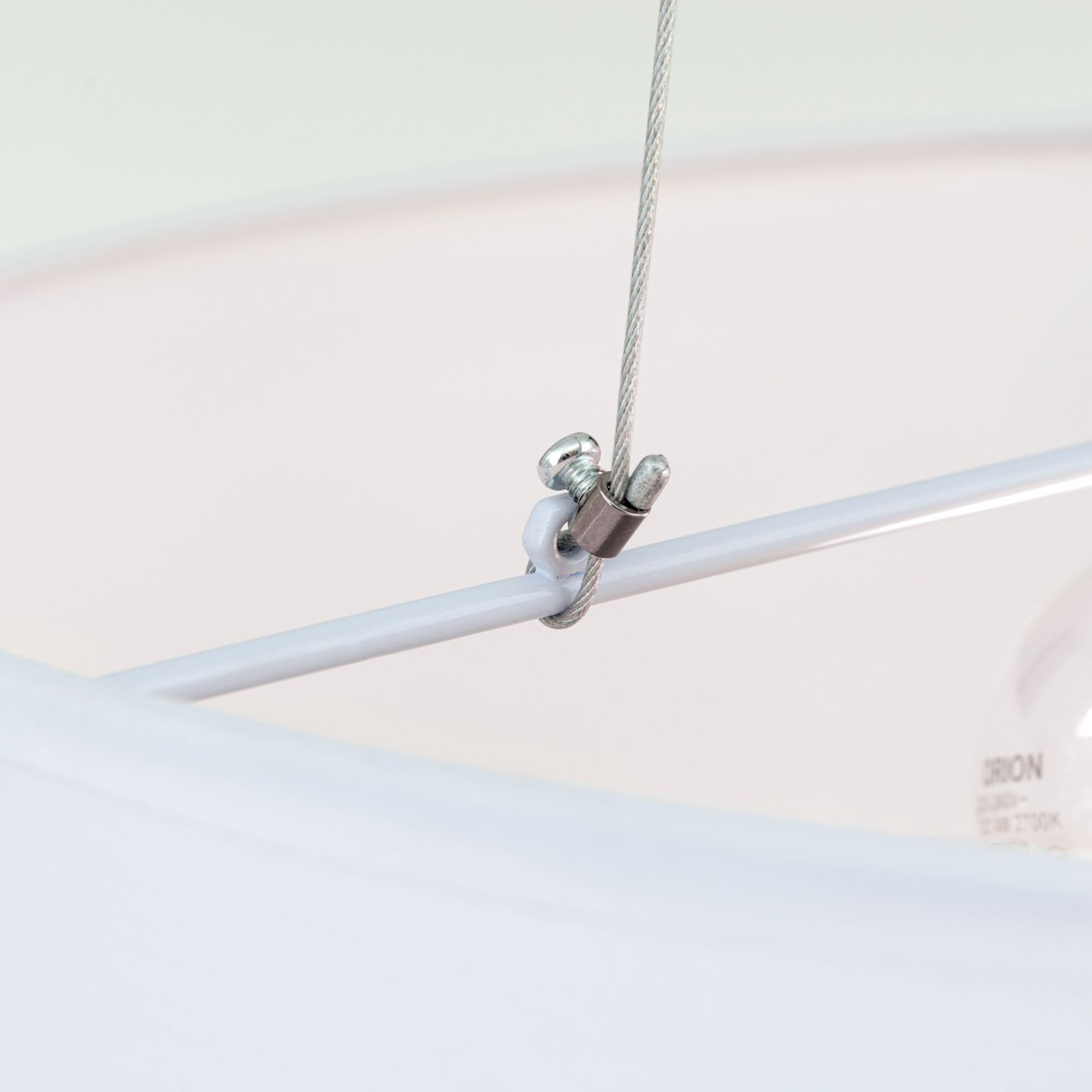 Ufo pendant light with white shade