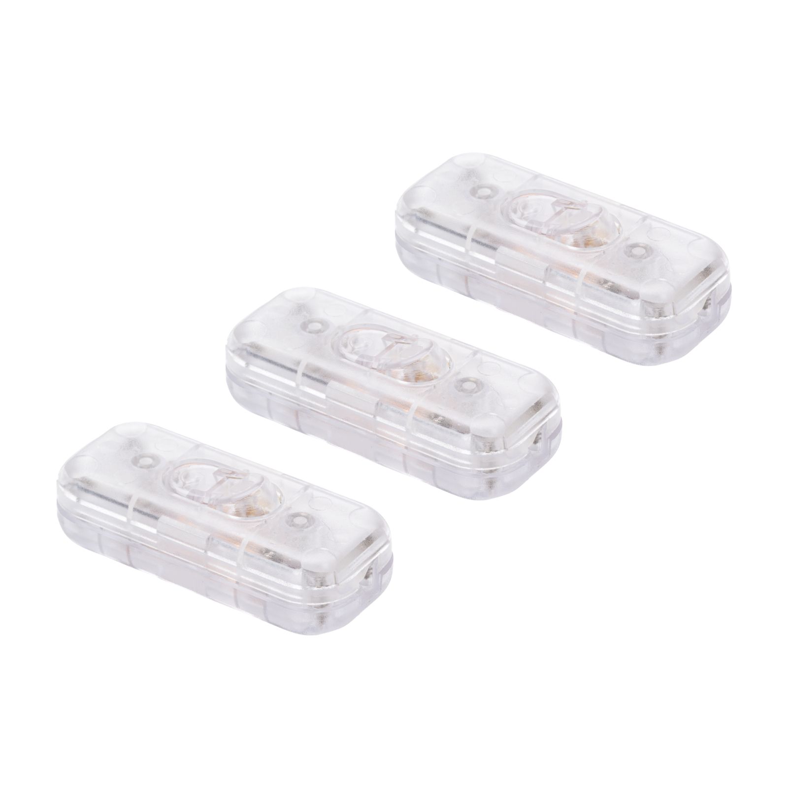 Intermediate switch, 2A, transparent, set of 3 pieces