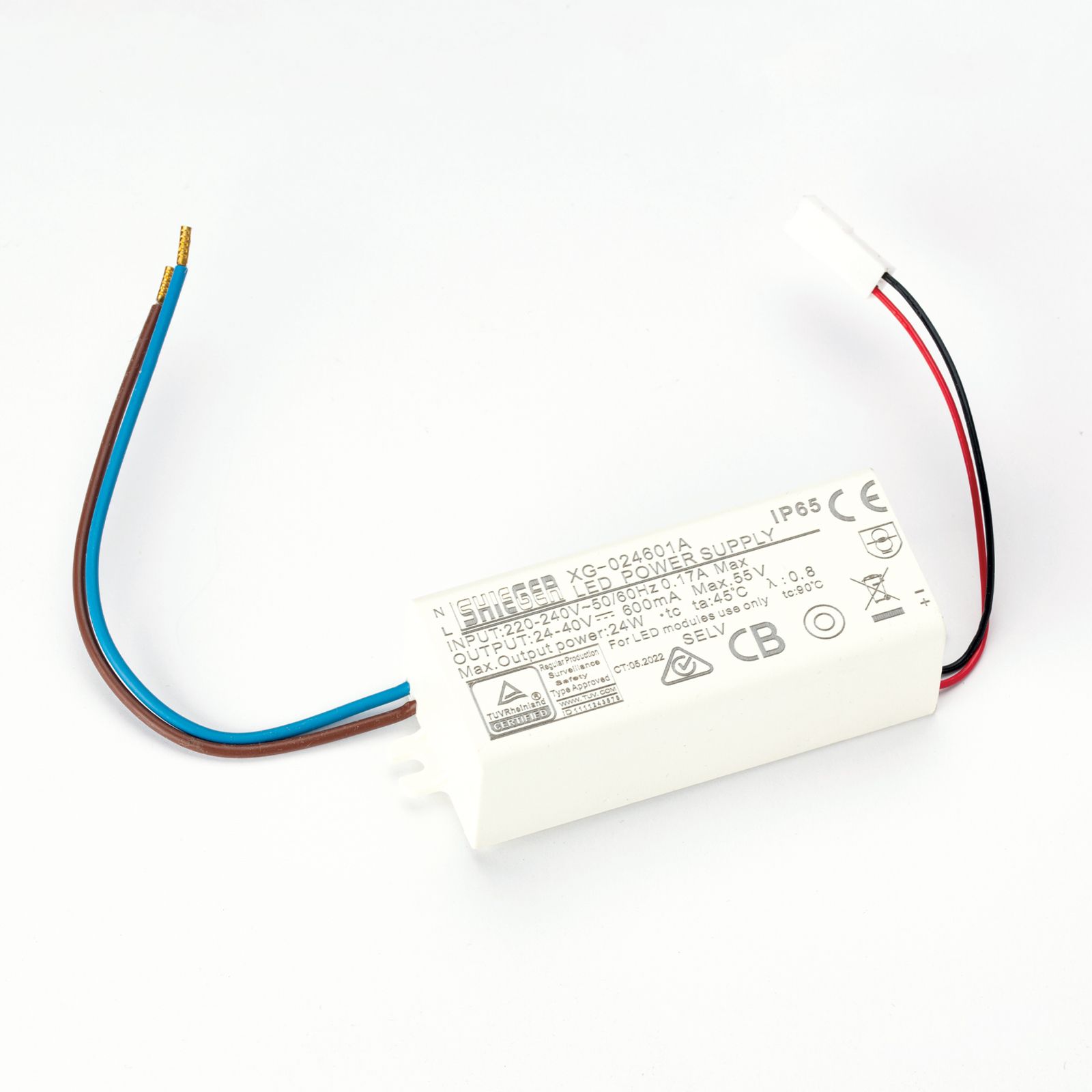 Driver 24f SHIEGER XG-024601A 600mA 24W, nicht dimmbar