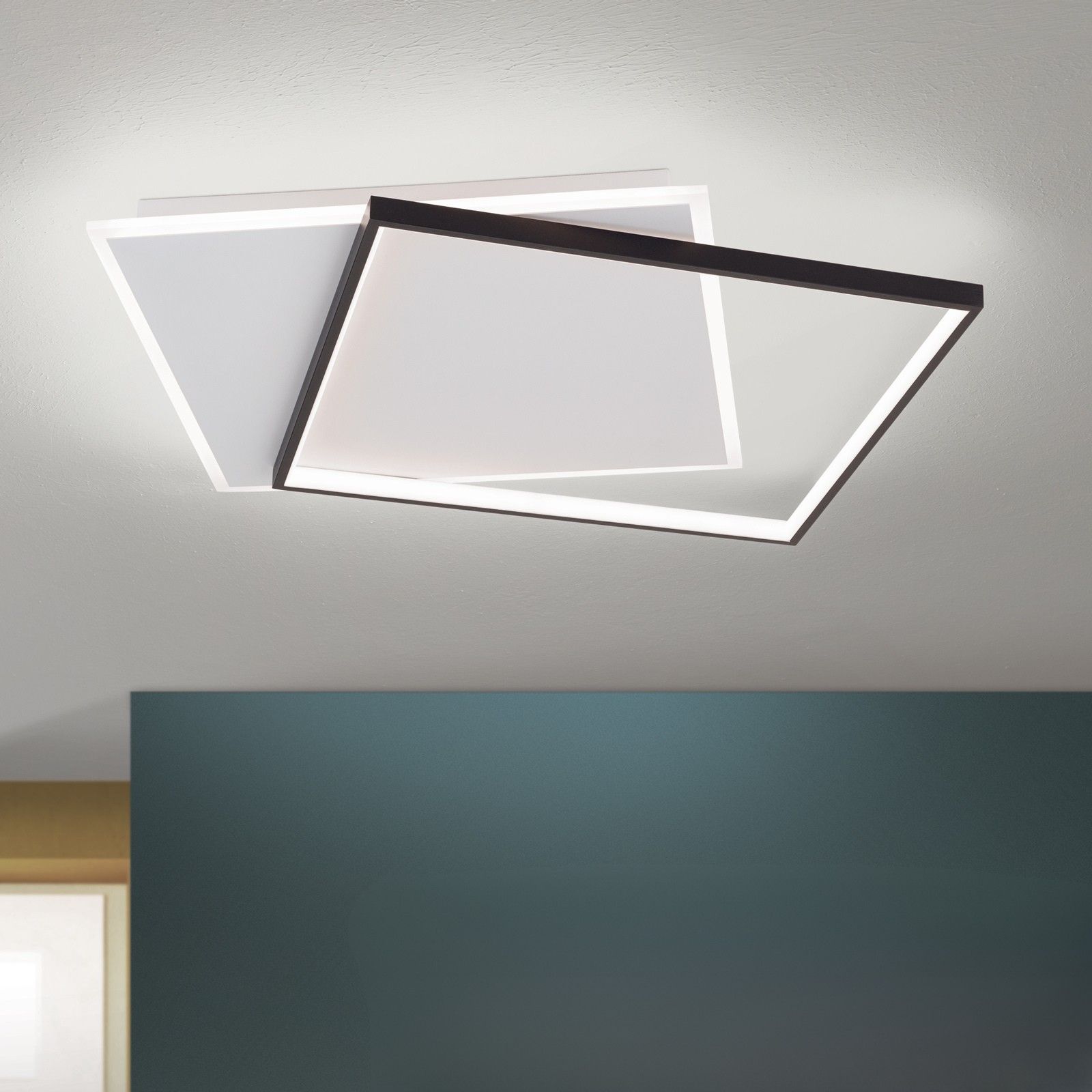 LED stropní svítidla EMANUEL, bílá a černá