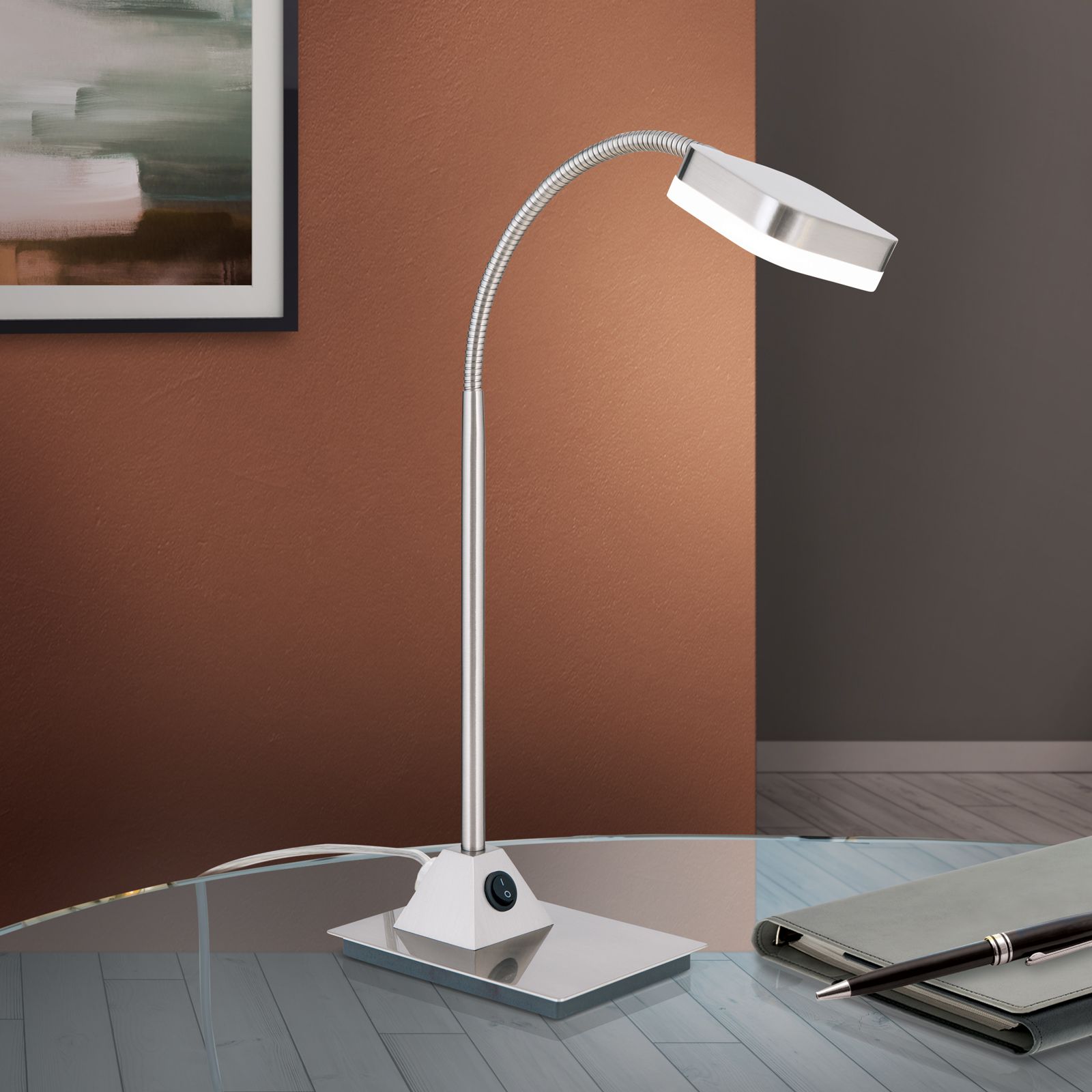 LED table lamp STENO, Satinated