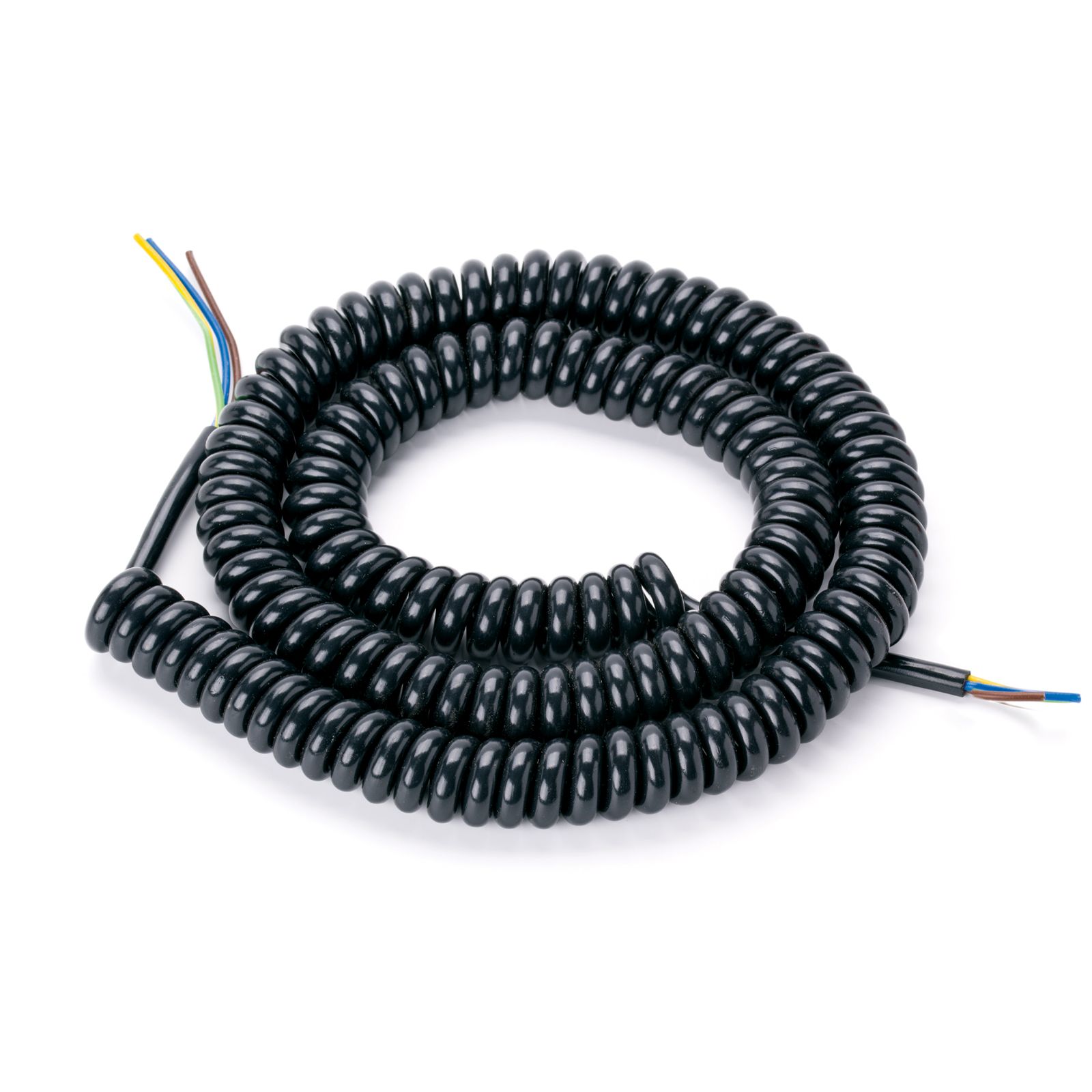 Spiralkabel, 3x0,75mm, Schwarz