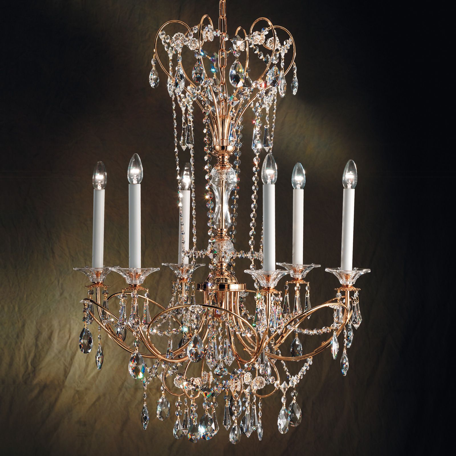 Chandelier KATHARINA, 24K gold plated, dia. 75cm