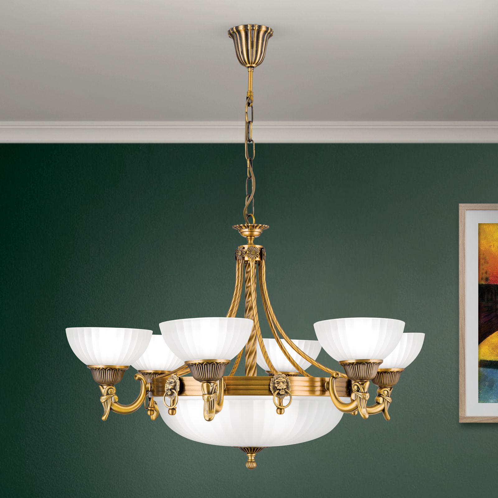 Luster ROCCA, 9-flammig, Bronze