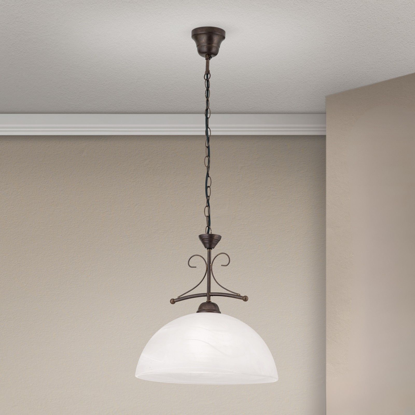 Pendant lamp RULA, 1-flame, Antique