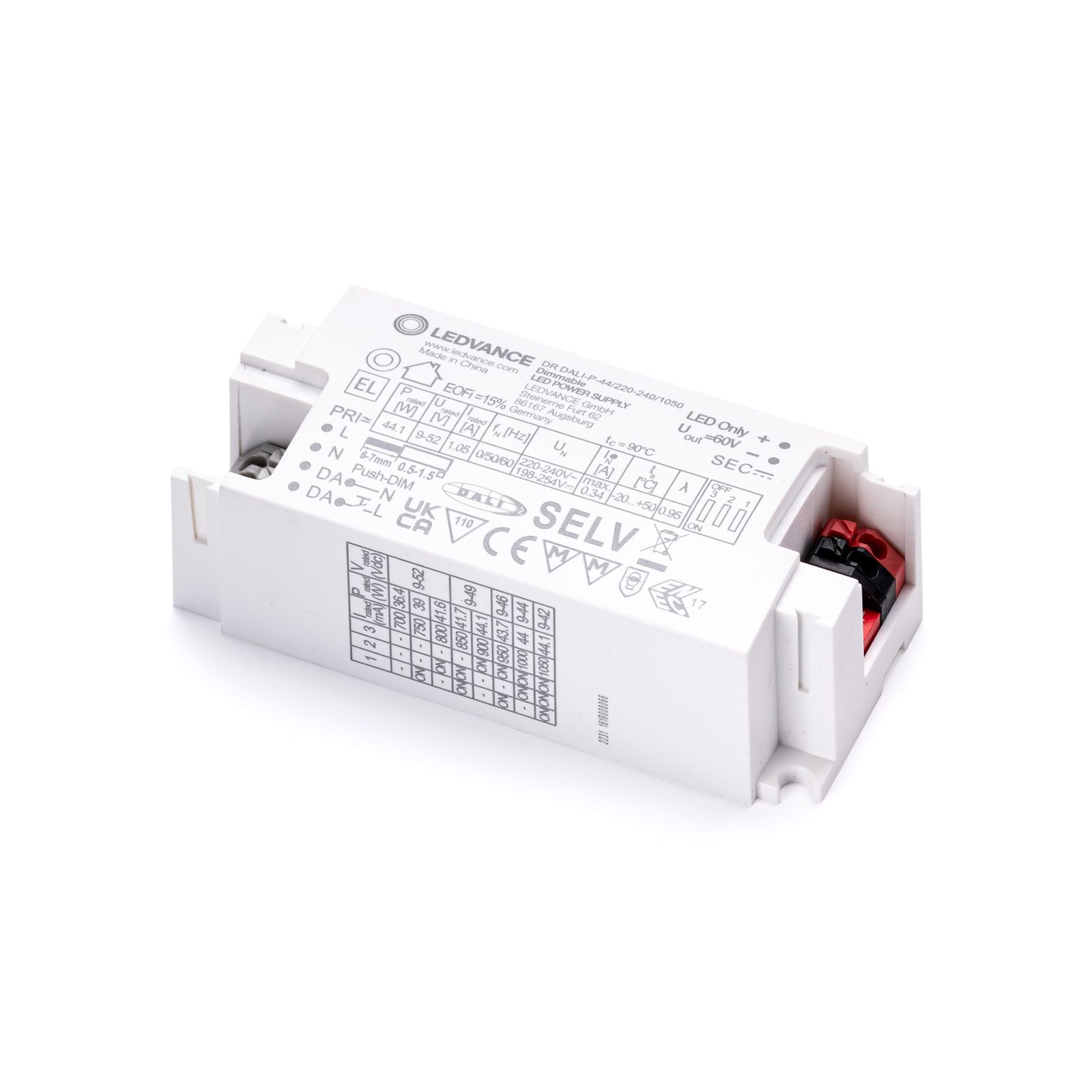 Ovladač DALI 36-44W konstantní 700-1050mA nastavitelný, stmívatelný