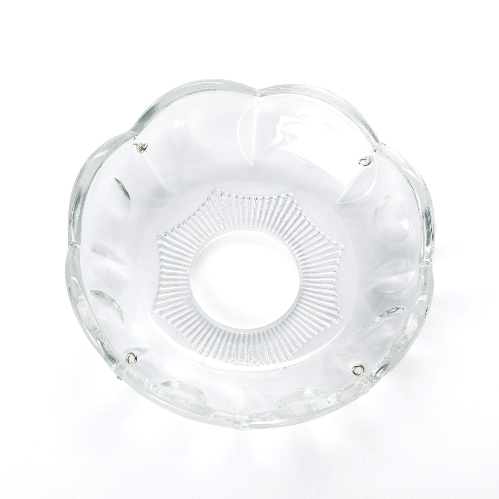 Glastasse mit Loch in der Mitte, Ø 100 mm